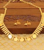 Kerala style goldplated lakshmi necklaceset