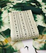 Pista Zora silk blend Embroidered Unstitched Dress Material