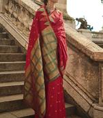 Red Color Silk Women'S Saree