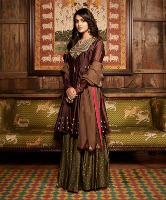 Plum nawabi short anarkali 2