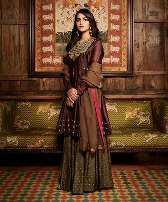 Plum nawabi short anarkali 3