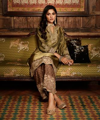 Tarnished olive tissue heritage suit set 3