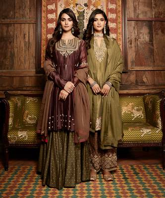 Tarnished olive tissue heritage suit set 5