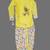 Yellow Morpankh Embroidered Kurta And Animal Print Dhoti Set