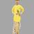 Yellow Morpankh Embroidered Kurta And Animal Print Dhoti Set