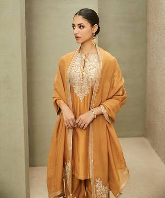 The neo-classic mustard kurta set 2