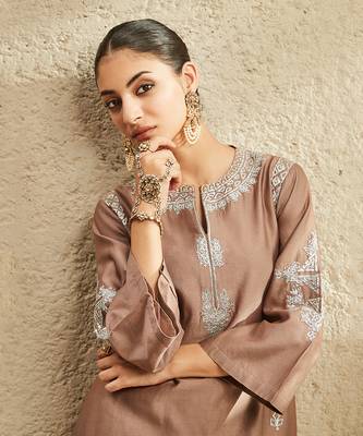 The classic brown kurta set 2