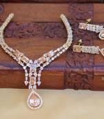 Designer cz necklace set
