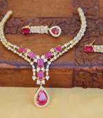 Designer cz necklace set