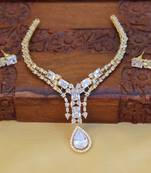Designer cz necklace set