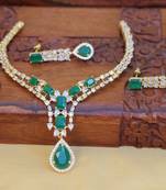 Designer cz necklace set