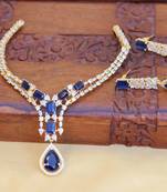 Designer cz necklace set
