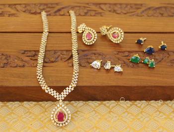Designer cz changable necklace set 1