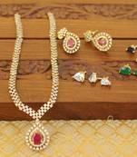 Designer cz changable necklace set