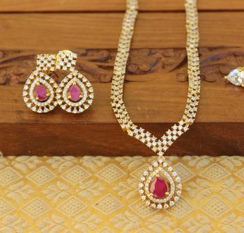 Designer cz changable necklace set 4