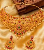 antique gold Alloy necklace sets