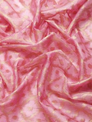 Silk Land  Pink  Woven Design Tissue Saree  3