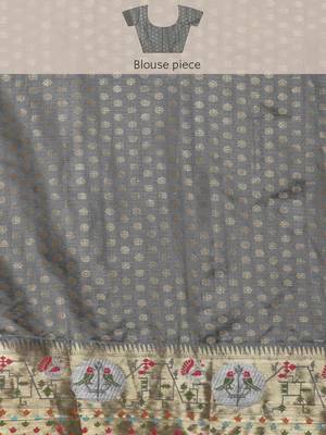 Silk Land  Pink  Woven Design Tissue Saree  4