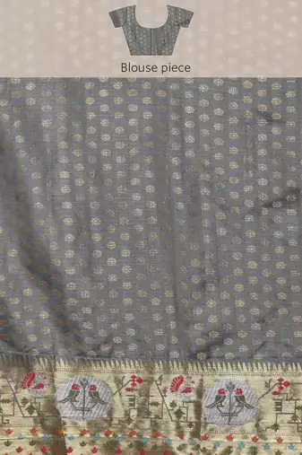 Silk Land  Pink  Woven Design Tissue Saree 
