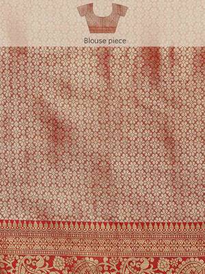 Silk Land  Purple  Woven Design Brocade Saree  4