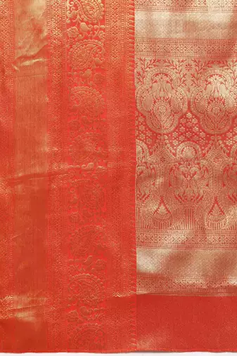 Silk Land  Purple  Woven Design Brocade Saree 