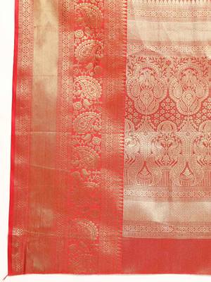 Silk Land  Black  Woven Design Brocade Saree  5