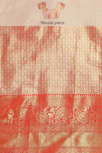 Silk Land  Yellow  Woven Design Brocade Saree 