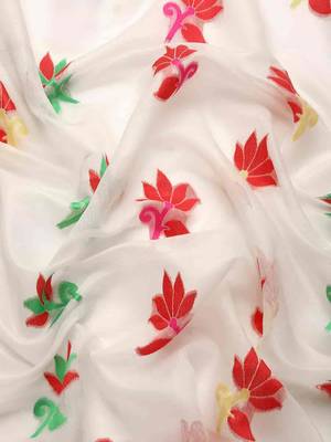 Silk Land  Off White  Woven Design Pure Cotton Saree  3