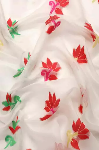 Silk Land  Off White  Woven Design Pure Cotton Saree 