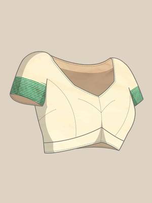 Silk Land  Beige  Woven Design Pure Cotton Saree  4