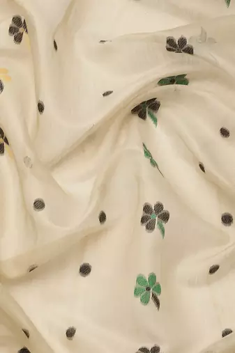Silk Land  Black  Woven Design Pure Cotton Saree 