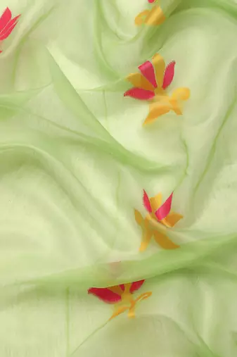 Silk Land  Green  Woven Design Pure Cotton Saree 