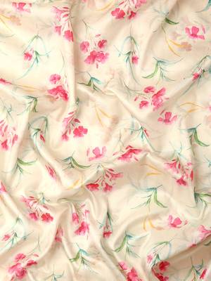 Silk Land  Beige  Digital Print Art Silk Saree  3
