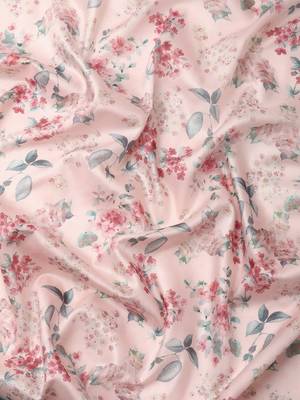 Silk Land  Light Pink  Digital Print Art Silk Saree  3