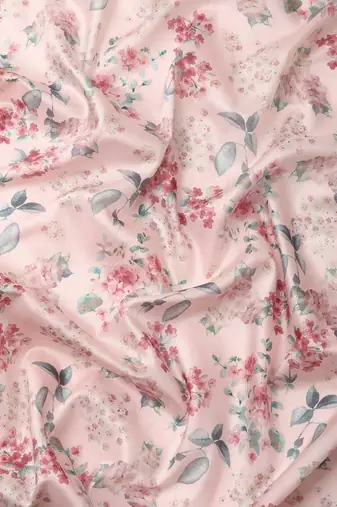 Silk Land  Light Pink  Digital Print Art Silk Saree 