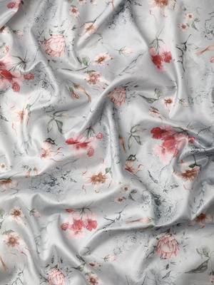 Silk Land  Grey  Digital Print Art Silk Saree  3