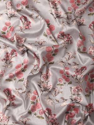 Silk Land  Grey  Digital Print Art Silk Saree  3