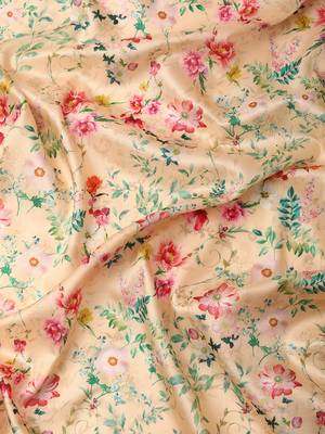Silk Land  Multicolored  Digital Print Art Silk Saree  3