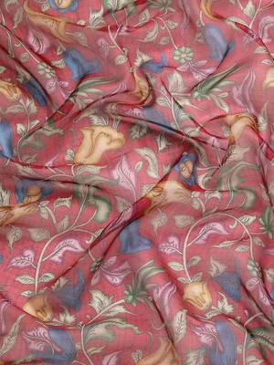 Silk Land  Maroon  Digital Print Art Silk Saree  3