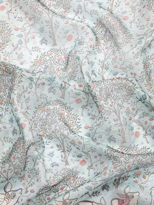 Silk Land  Grey  Digital Print Art Silk Saree  3
