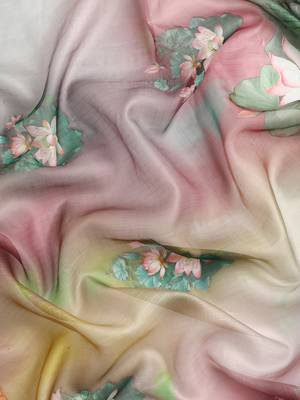 Silk Land  Multicolored  Digital Print Art Silk Saree  3