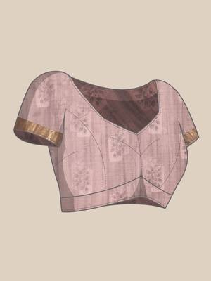 Silk Land  Grey  Digital Print Art Silk Saree  4