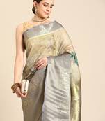 Silk Land  Mahendi  Digital Print Art Silk Saree 