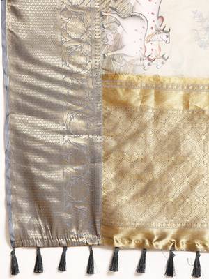 Silk Land  Mahendi  Digital Print Art Silk Saree  5