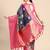 Silk Land  Navy Blue  Digital Print Art Silk Saree 