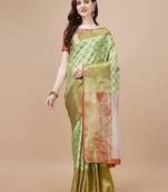 Green Woven Design Kanjeevaram Zari Work Saree