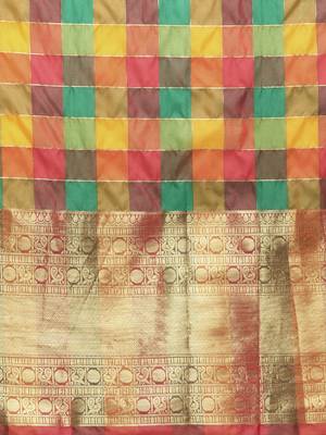 Multicolor Silk Woven Zari Work Saree 3