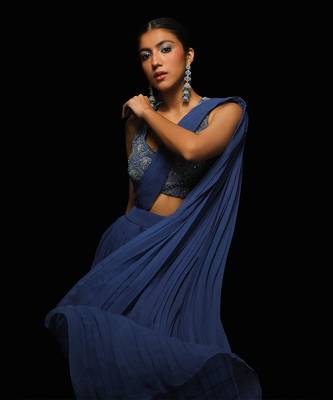 Nocturne draped saree set 2