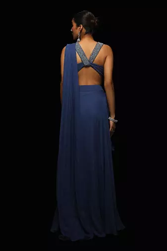 Nocturne draped saree set
