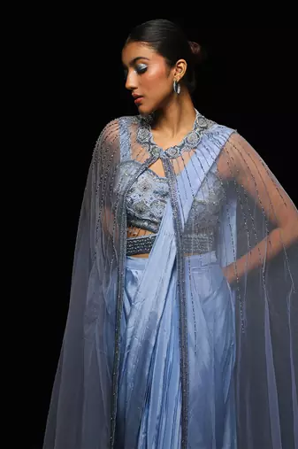 Celestial drape saree